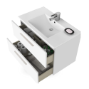 Mueble Baño Roca Tenet 800mm 2 Cajones+Espejo LED Blanco