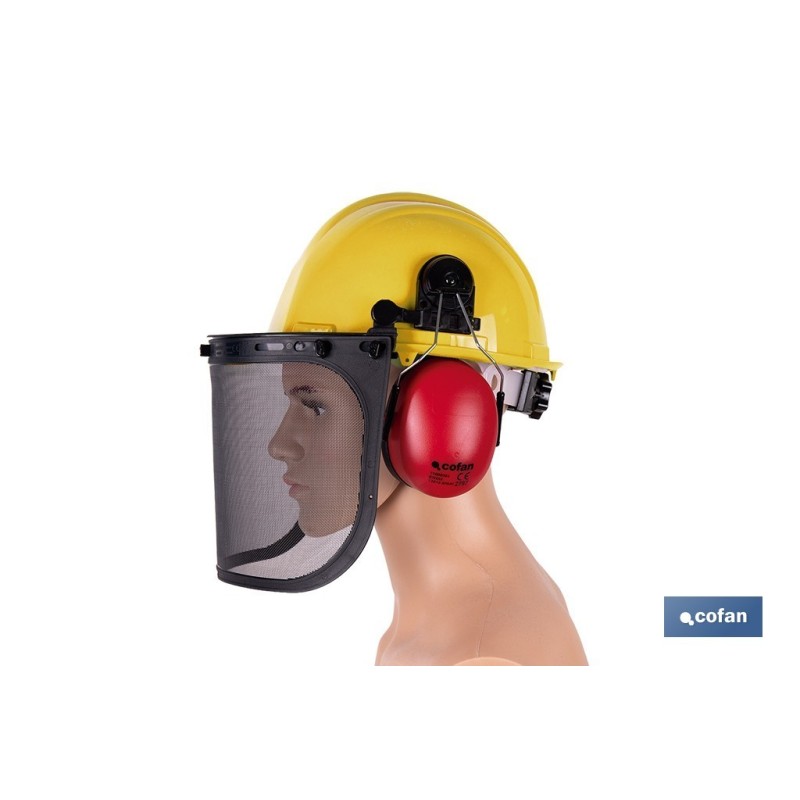 KIT DE PROTECCIÓN FORESTAL PARA DESBROZADORA Y MOTOSIERRA (CASCO AMARILLO)