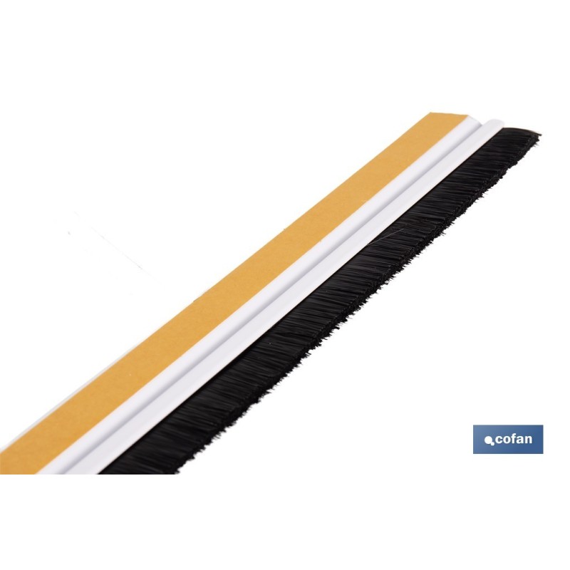 BURLETE BLANCO ADHESIVO DE ALUMINIO CON CEPILLO 92 CM