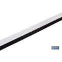 BURLETE GRIS ADHESIVO DE ALUMINIO CON CEPILLO 92 CM
