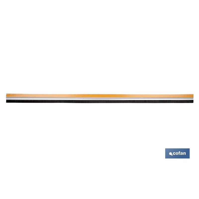 BURLETE GRIS ADHESIVO DE ALUMINIO CON CEPILLO 92 CM