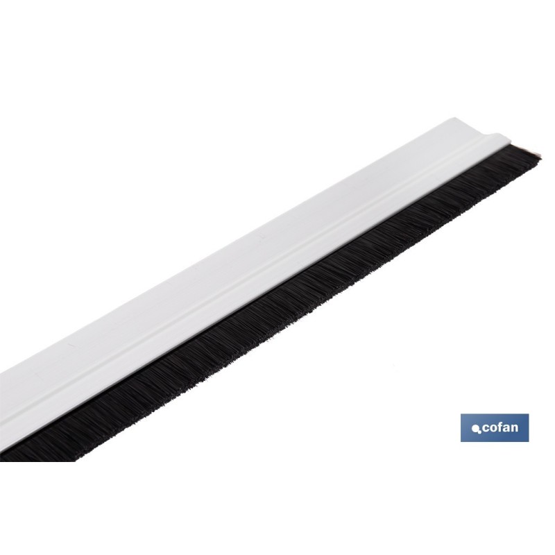 BURLETE GRIS ADHESIVO DE ALUMINIO CON CEPILLO 92 CM