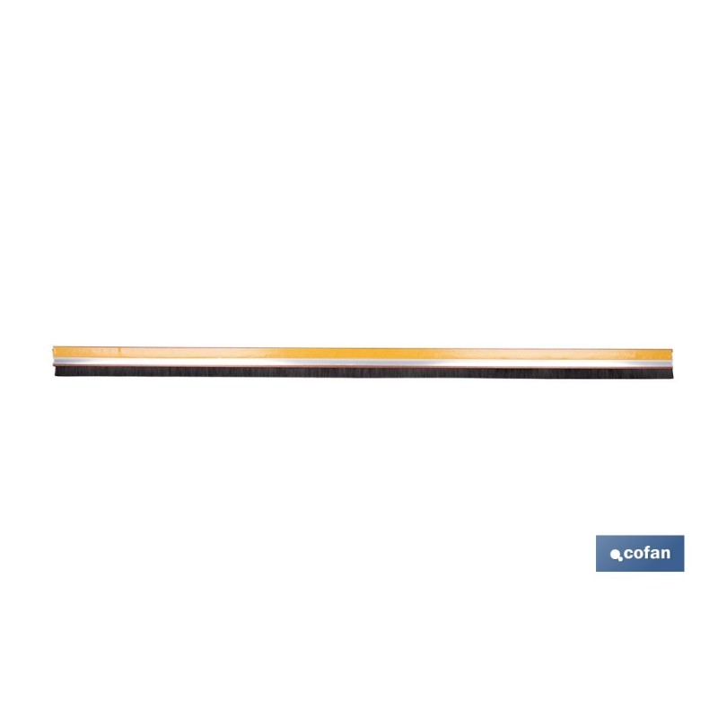 BURLETE SAPELI ADHESIVO DE ALUMINIO CON CEPILLO 92 CM