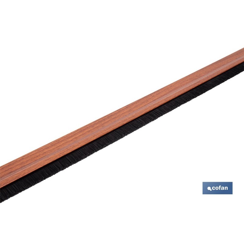 BURLETE SAPELI ADHESIVO DE ALUMINIO CON CEPILLO 92 CM