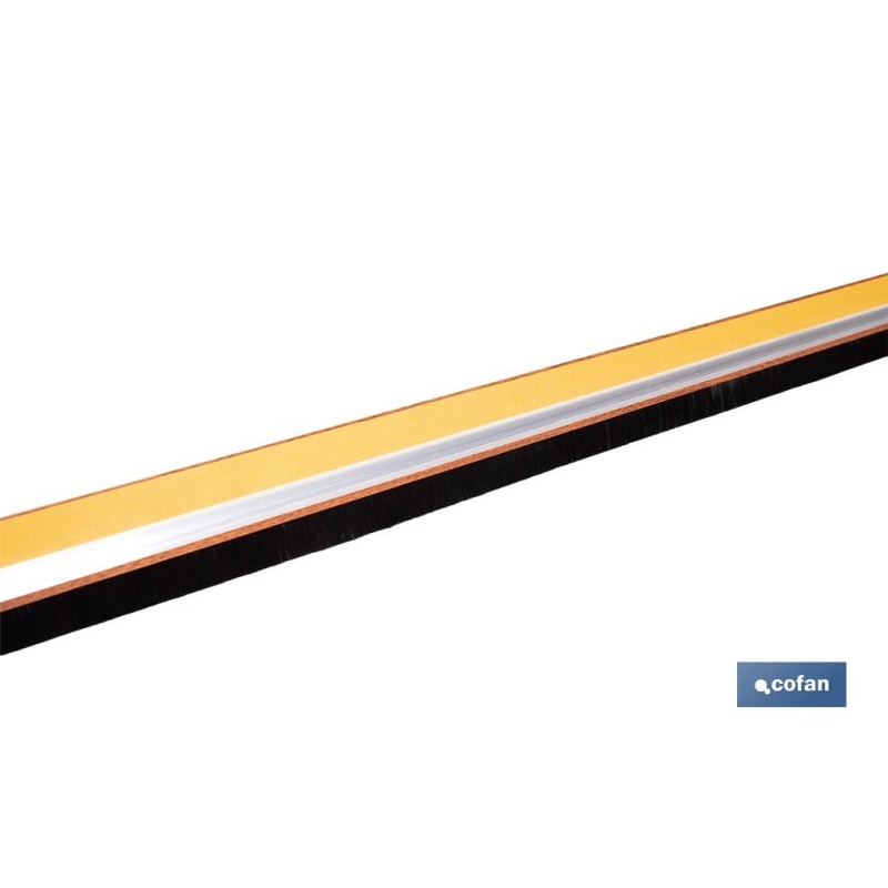 BURLETE SAPELI ADHESIVO DE ALUMINIO CON CEPILLO 92 CM