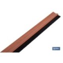 BURLETE SAPELI ADHESIVO DE ALUMINIO CON CEPILLO 92 CM