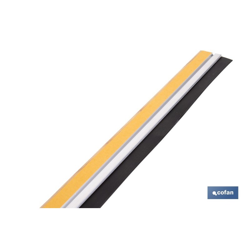 BURLETE ROBLE ADHESIVO DE ALUMINIO CON LABIO 1,05 M