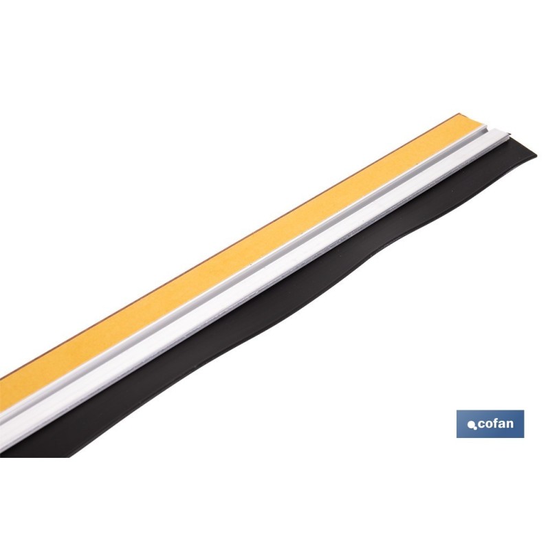 BURLETE SAPELI ADHESIVO DE ALUMINIO CON LABIO 1,05 M