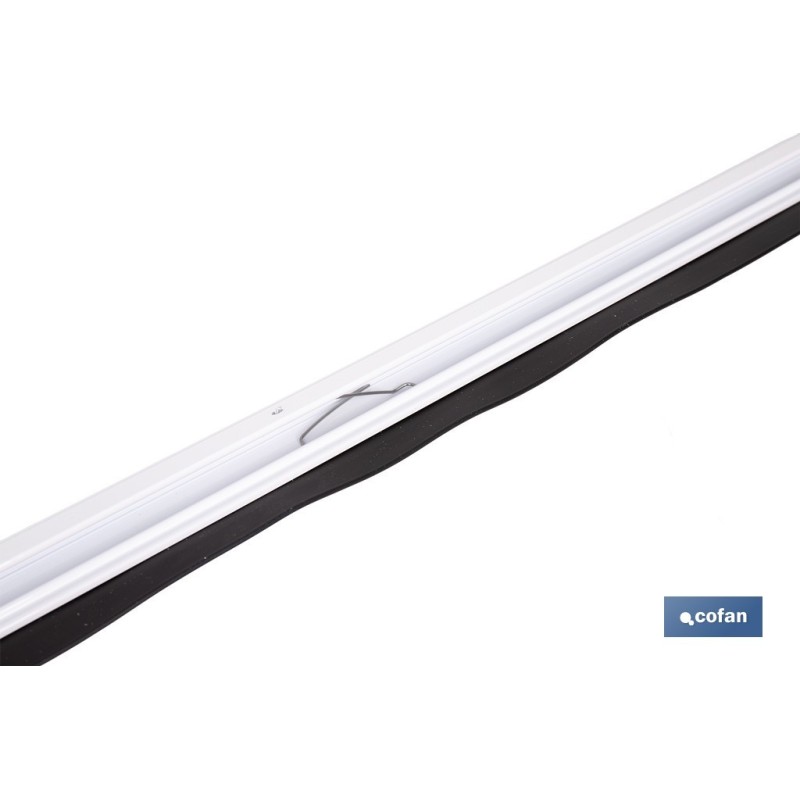 BURLETE BLANCO BASCULANTE DE ALUMINIO PARA INTERIOR Y EXTERIOR 93 CM