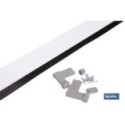 BURLETE BLANCO BASCULANTE DE ALUMINIO PARA INTERIOR Y EXTERIOR 93 CM