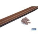 BURLETE MARRÓN BASCULANTE DE ALUMINIO PARA INTERIOR Y EXTERIOR 93 CM