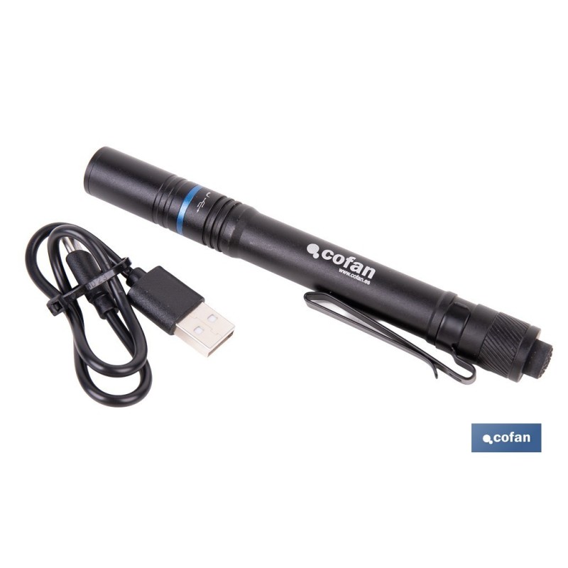 LINTERNA LED HIGH-POWER 300 LM EN FORMATO BOLÍGRAFO CON 3 FUNCIONES Ø16 X 152 MM