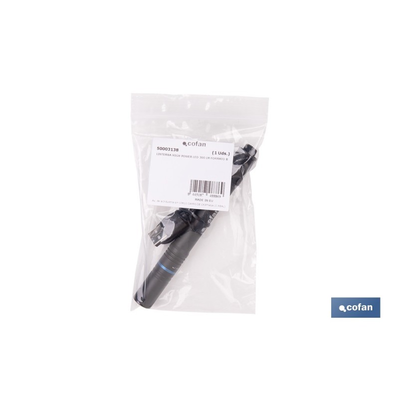 LINTERNA LED HIGH-POWER 300 LM EN FORMATO BOLÍGRAFO CON 3 FUNCIONES Ø16 X 152 MM