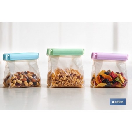 SET DE 6 CLIPS CIERRA BOLSAS 3 X 11 CM  3 X 6 CM