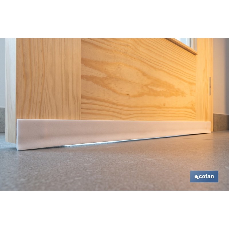 BURLETE BLANCO DE PVC EXPANDIDO BAJO PUERTA 100 CM